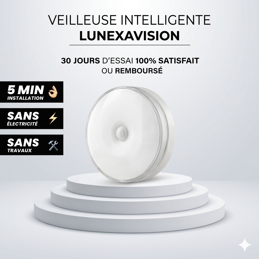 Luz nocturna LED inteligente con sensor de movimiento - Recargable por USB